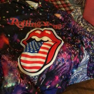Rolling Stones Tie Die type hoodie